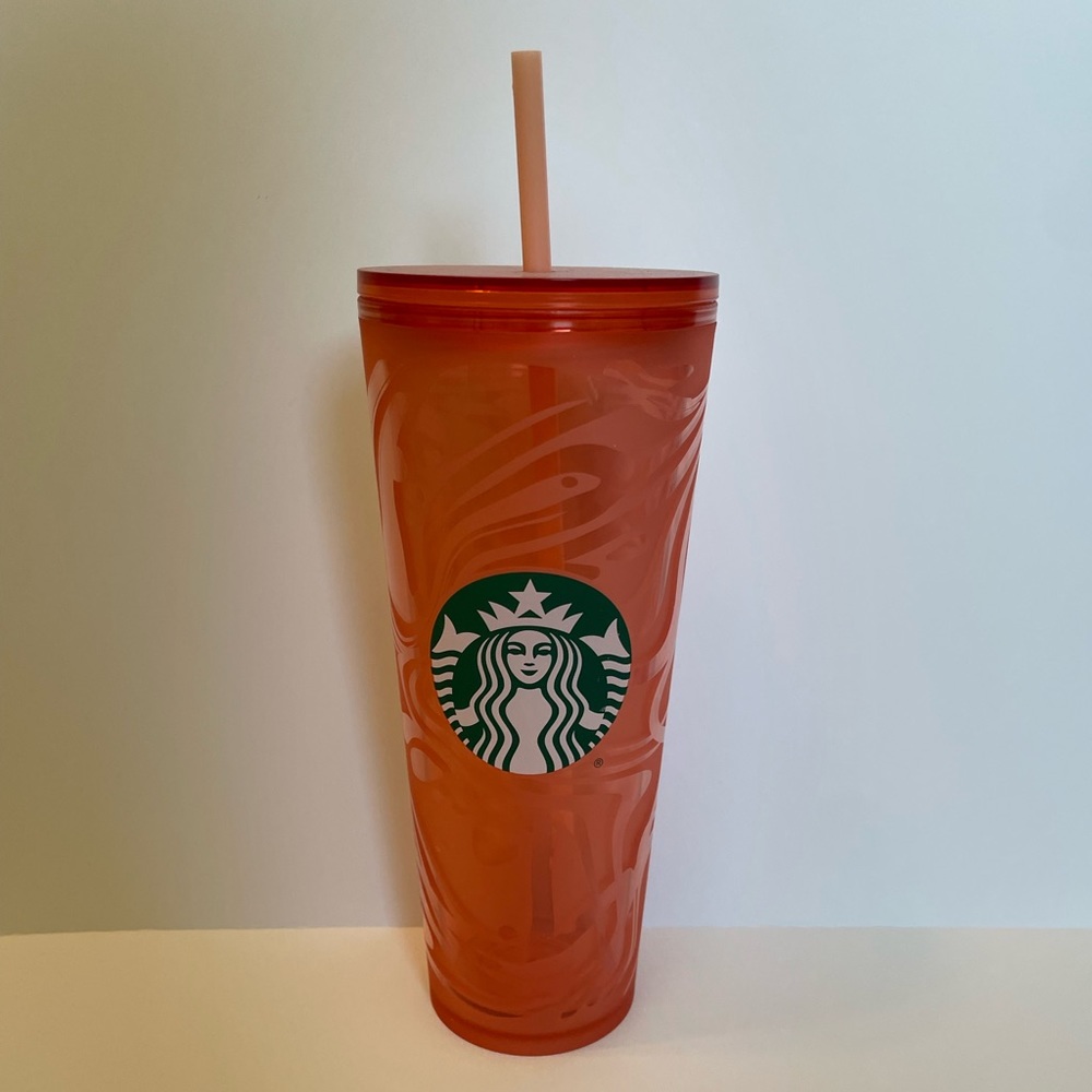 Starbucks coral swirl tumbler